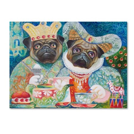 Oxana Ziaka 'King Of Pugs' Canvas Art,24x32